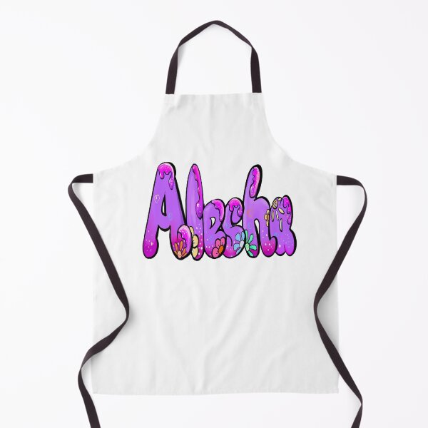 Item preview, Alesha Name Sticker - Purple Bubble Drip Floral Art designed and sold by Artonmytee.