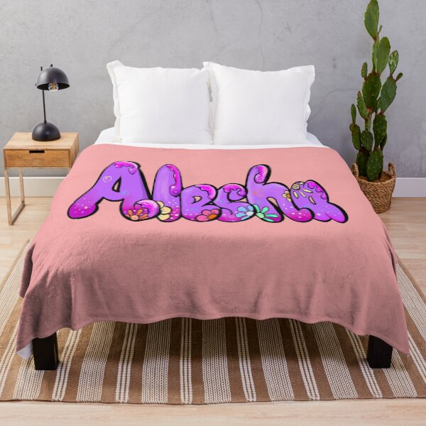 Item preview, Alesha Name Sticker - Purple Bubble Drip Floral Art designed and sold by Artonmytee.