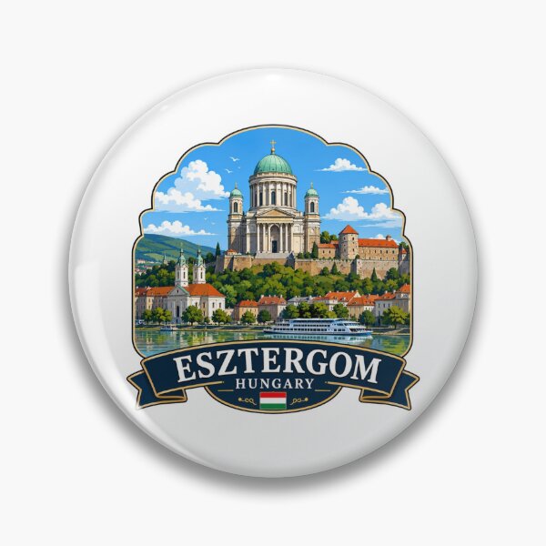 Item preview, Esztergom, Hungary - Basilica & Danube River designed and sold by Myra365Art.