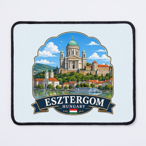 Item preview, Esztergom, Hungary - Basilica & Danube River designed and sold by Myra365Art.