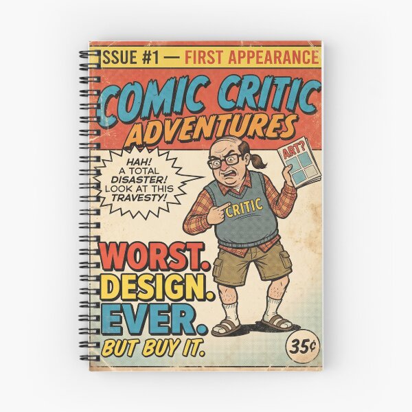Item preview, Retro Comic Book Critic Worst Design Ever Vintage Comic Cover designed and sold by Greemo03.