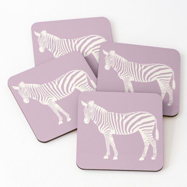 Item preview, Cream Monochrome Zebra on Dusty Pink Scandinavian Style Animal Illustration designed and sold by Nasdigitalart.