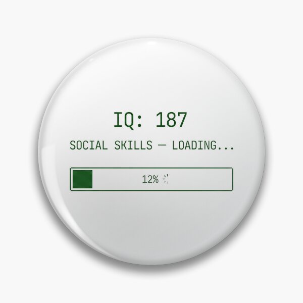 Item preview, IQ 187 Social Skills Loading Funny Gamer Nerd Retro Screen designed and sold by Greemo03.