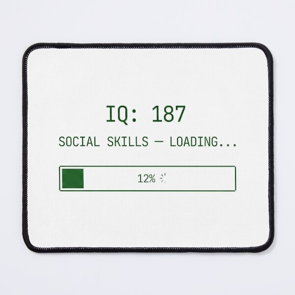 Item preview, IQ 187 Social Skills Loading Funny Gamer Nerd Retro Screen designed and sold by Greemo03.