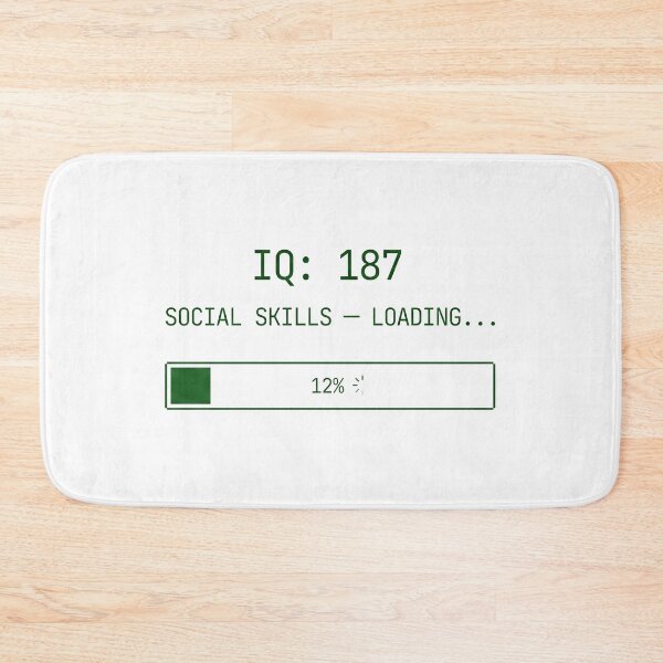 Item preview, IQ 187 Social Skills Loading Funny Gamer Nerd Retro Screen designed and sold by Greemo03.