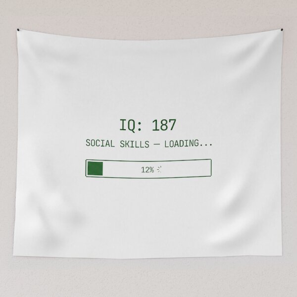 Item preview, IQ 187 Social Skills Loading Funny Gamer Nerd Retro Screen designed and sold by Greemo03.