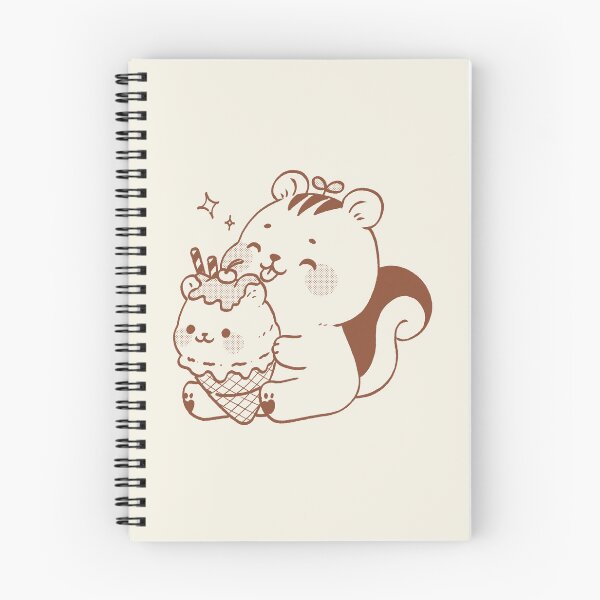Item preview, Cute Squirrel Eating Ice Cream Kawaii Summer Illustration designed and sold by ToonToos.