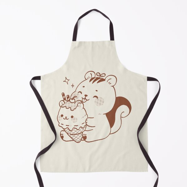 Item preview, Cute Squirrel Eating Ice Cream Kawaii Summer Illustration designed and sold by ToonToos.