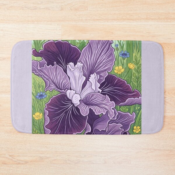 Item preview, Vibrant Purple Ruffled Iris Botanical Illustration designed and sold by AirCrayons27.
