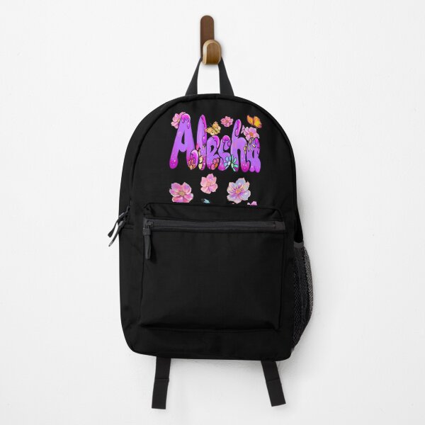 Item preview, Alesha Purple Bubble Letters with Embossed Flowers and Butterflies designed and sold by Artonmytee.