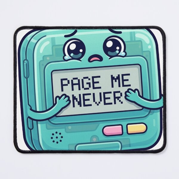 Item preview, Page Me Never 90s Kawaii Pager Beeper Introvert Tech designed and sold by Retro Mood Co.