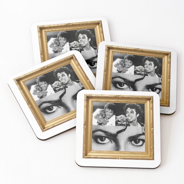 Item preview, Michael Jackson Gold Frame Collage Vintage Aesthetic Sticker – Icon Pop Art designed and sold by Thatssochic.