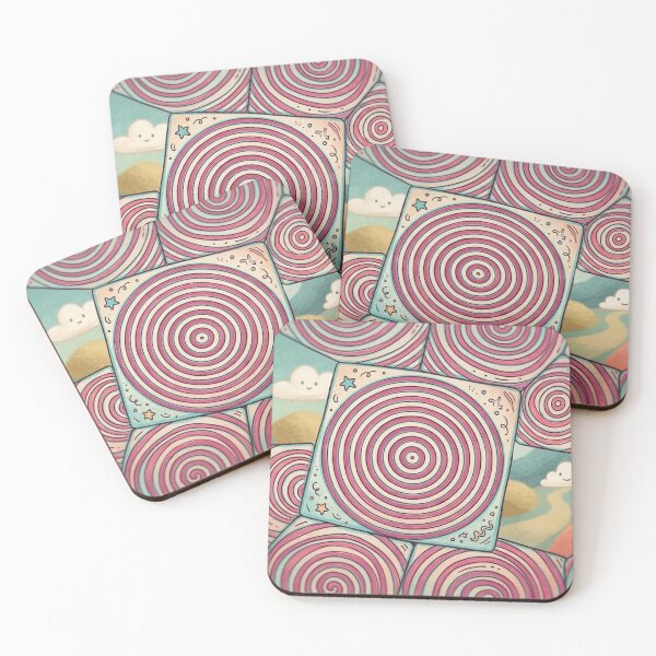 Item preview, Whimsical Geometric Swirls - Cartoony Affine Tile Pattern designed and sold by AirCrayons27.