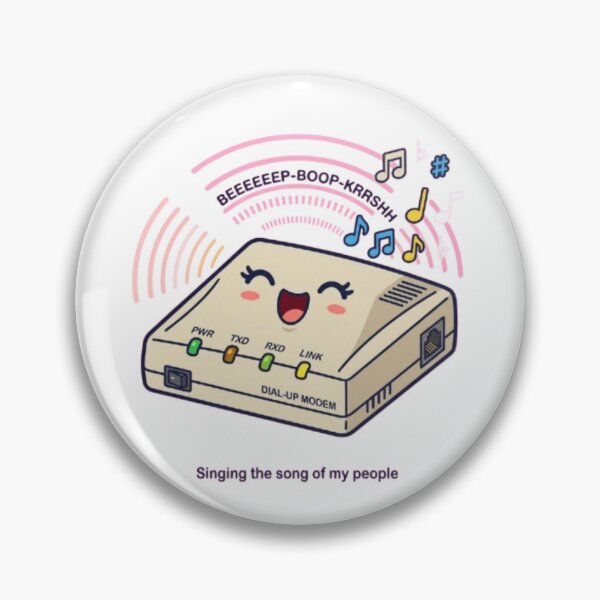 Item preview, Singing The Song Of My People Kawaii Dial Up Modem 90s designed and sold by Retro Mood Co.