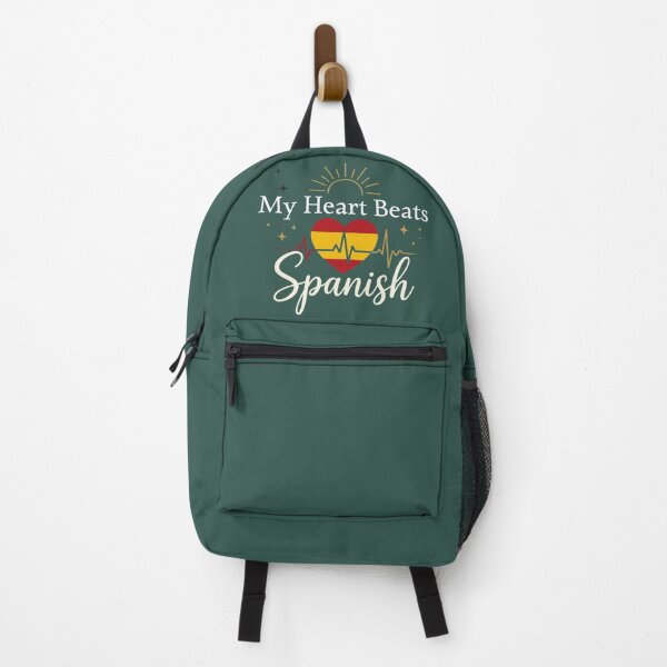 Item preview, My Heart Beats Spanish Retro Heartbeat Flag Graphic designed and sold by Sarah'sCreativeLab.