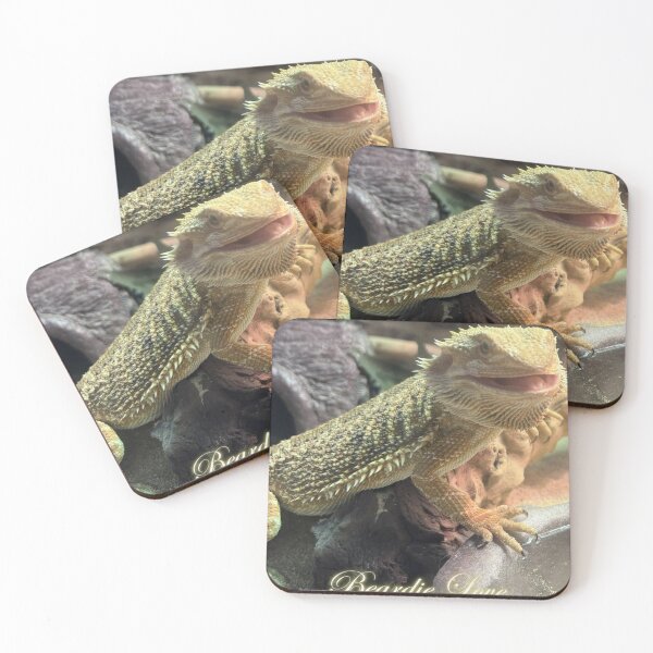 Item preview, Falla the bearded dragon enjoying her water dish designed and sold by KekePublishing.