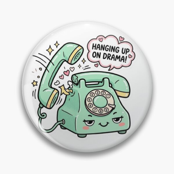Item preview, Hanging Up On Drama Kawaii Rotary Phone Retro Sarcastic designed and sold by Retro Mood Co.