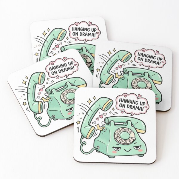 Item preview, Hanging Up On Drama Kawaii Rotary Phone Retro Sarcastic designed and sold by Retro Mood Co.