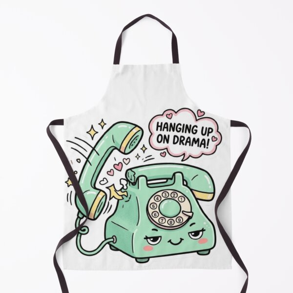 Item preview, Hanging Up On Drama Kawaii Rotary Phone Retro Sarcastic designed and sold by Retro Mood Co.