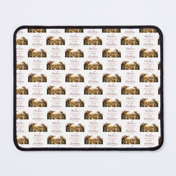 Item preview, His Love Renews My Spirit and Steadies My Steps | Christian Faith Quote designed and sold by LoveNurseries.