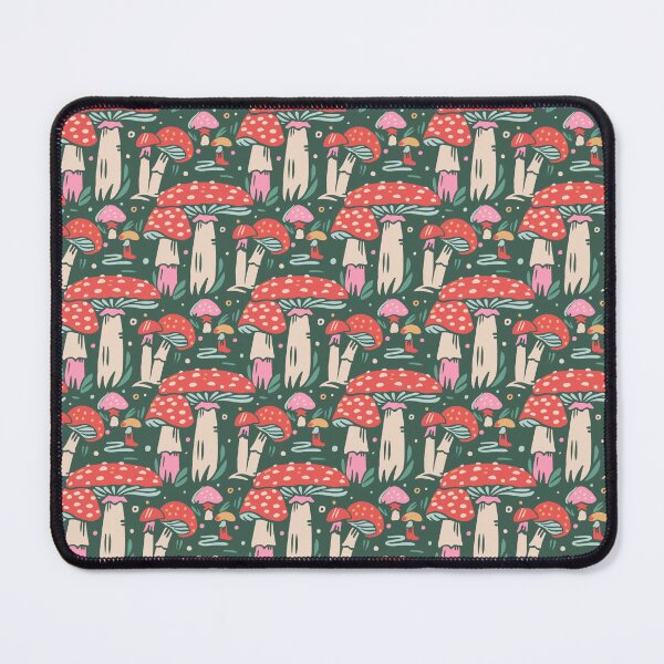 Item preview, Whimsical Enchanted Wild Mushroom Forest Pattern designed and sold by The Inking Rose.