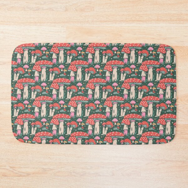 Item preview, Whimsical Enchanted Wild Mushroom Forest Pattern designed and sold by The Inking  Rose.