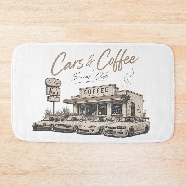 Item preview, cars and coffee social club designed and sold by GHOSTLABELCO.
