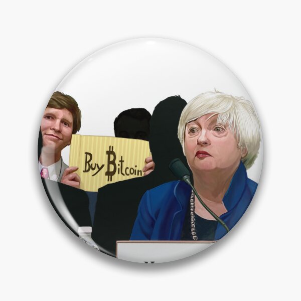 Item preview, Bitcoin Meme Original Watercolor ft. Janet Yellen designed and sold by spiffykings.