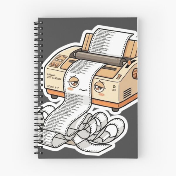 Item preview, Still Printing Your Feelings Kawaii Dot Matrix Printer Retro designed and sold by Retro Mood Co.