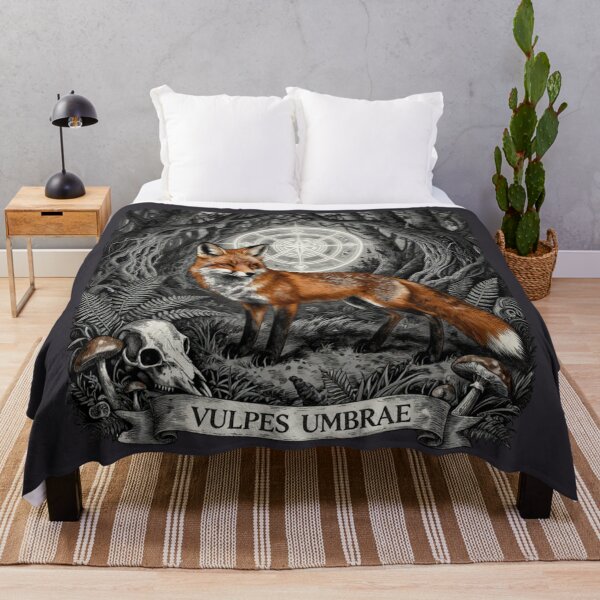 Item preview, Vulpes Umbrae - Gothic Fox Woodcut Dark Shadow Art designed and sold by GoGreenlove.