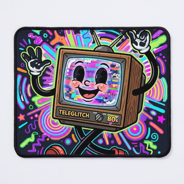 Item preview, Groovy Glitch TV Cute 1930s Rubber Hose Cartoon Static designed and sold by RetroRewind Studio.