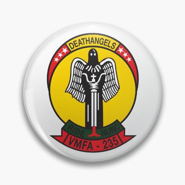 Item preview, US Marine Corps VMFA-235 "Death Angels" Fighter Attack Squadron Insignia designed and sold by CharlieDesings.