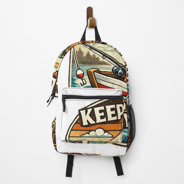 Item preview, Keep Calm and Fish Like a Capybara – Funny Vintage Fishing Lover Gift designed and sold by Ermicioi.