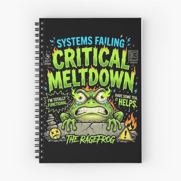 Artikelvorschau, Rage Frog Lustiges Burnout Meme Clipart Stressabbau Sarkastischer Humor Kunst entworfen und verkauft von Designbyhero .