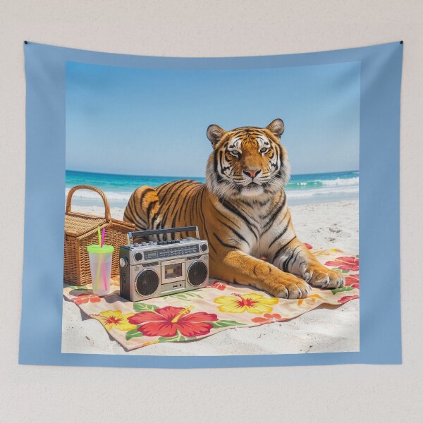 Item preview, Tiger Relaxes at the Beach designed and sold by Tridentulus.