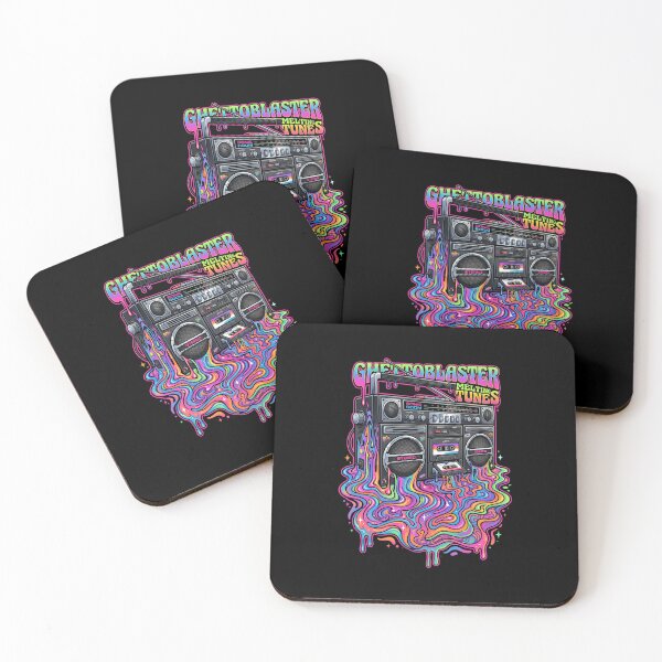 Item preview, Melting Retro 80s Boombox Psychedelic Liquid Rainbow designed and sold by RetroRewind Studio.