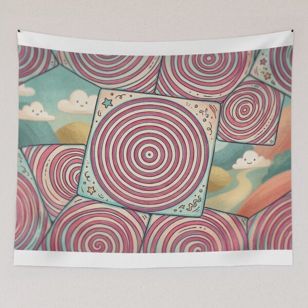 Item preview, Whimsical Geometric Swirls - Cartoony Affine Tile Pattern designed and sold by AirCrayons27.