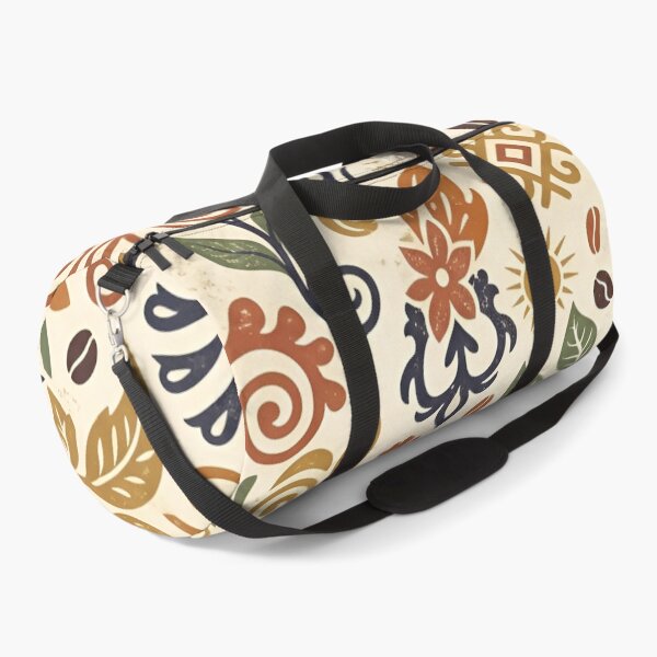 Item preview, Vintage Bohemian Coffee Pattern - Retro Floral Ornamental Design with Coffee Beans, Leaves & Sun Motifs - Warm Earth Tones Seamless Pattern designed and sold by crackerflake.