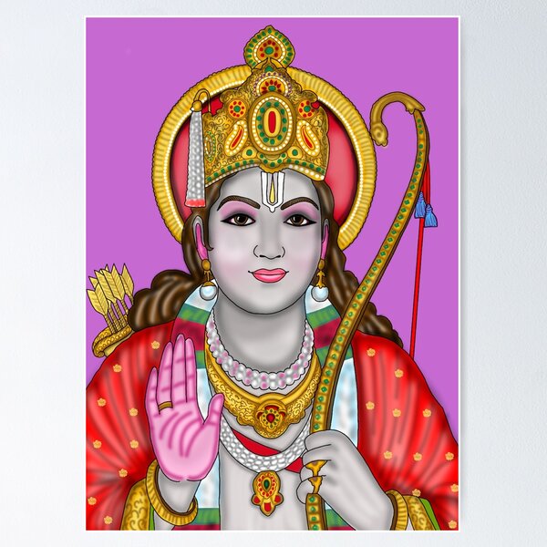 Item preview, Lord Rama Artwork | Sacred Hindu Divine Digital Illustration designed and sold by Harshit_Digital_Arts.