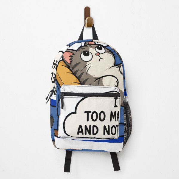 Item preview, I Have Too Many Feelings And Not Enough Naps Funny Cat designed and sold by PlushFutura.