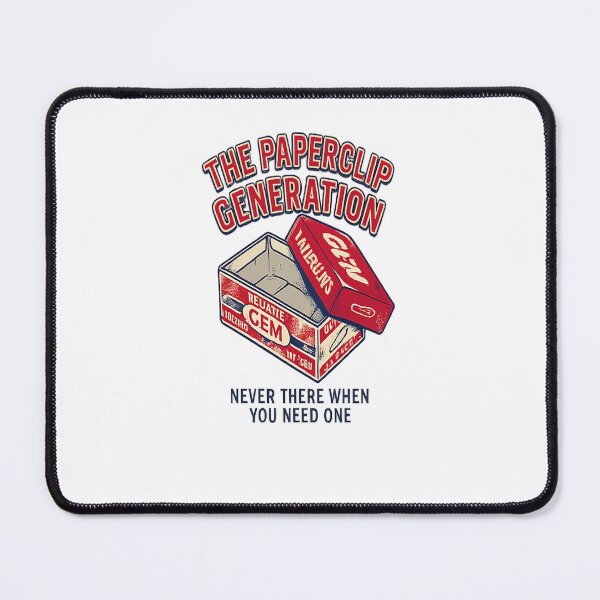 Item preview, The Paperclip Generation - Never There When You Need One | Retro Office Humour T-Shirt designed and sold by WisdomInColor.