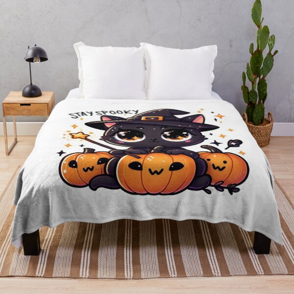 Item preview, Stay Spooky Black Cat Witch Halloween Sticker designed and sold by carestazafeli.
