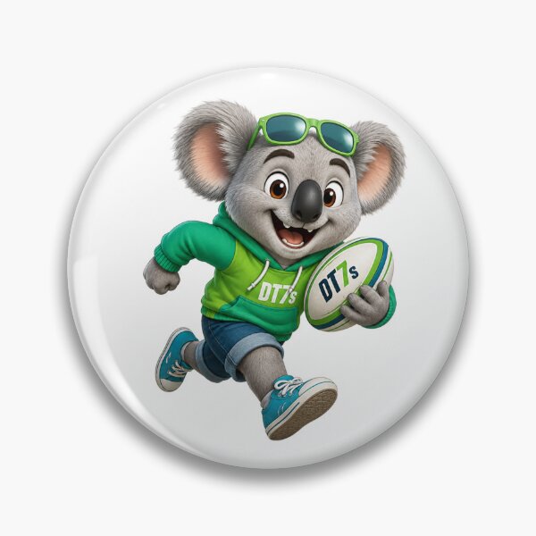 Item preview, Kaea the Rugby Koala – DT7s Mascot Sprinting with Rugby Ball designed and sold by SkruffyInk.