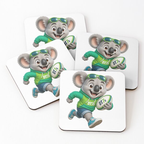 Item preview, Kaea the Rugby Koala – DT7s Mascot Sprinting with Rugby Ball designed and sold by SkruffyInk.