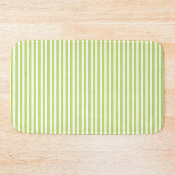 Item preview, Ultra Fine Stripe Narrow Vertical Pinstripe Pattern in Pistachio Chartreuse and White designed and sold by kierkegaard.