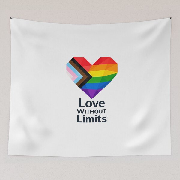 Item preview, Love Without Limits Pride Progressive Heart designed and sold by ArtMassive.