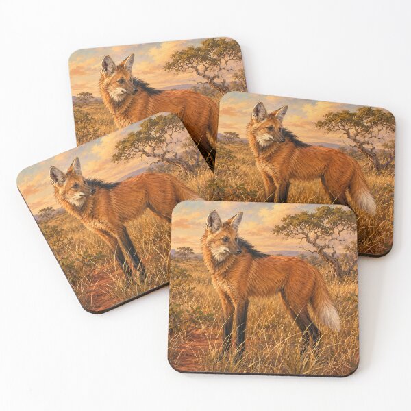 Item preview, Maned Wolf in Golden Savanna designed and sold by Pixel Junkies Studio.