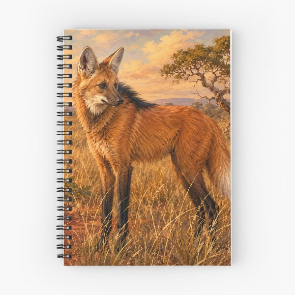 Item preview, Maned Wolf in Golden Savanna designed and sold by Pixel Junkies Studio.
