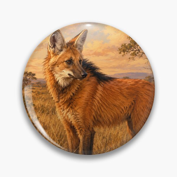 Item preview, Maned Wolf in Golden Savanna designed and sold by Pixel Junkies Studio.