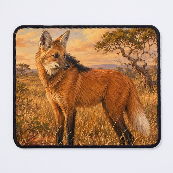 Item preview, Maned Wolf in Golden Savanna designed and sold by Pixel Junkies Studio.